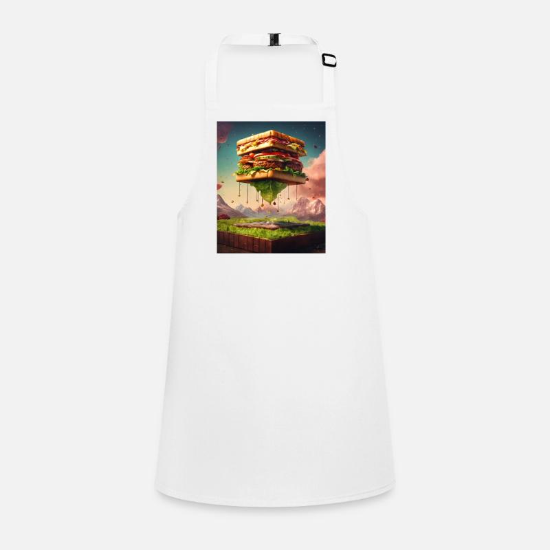 3D Burgerwürfel: Digitale Kunst Schürze für Kinder
