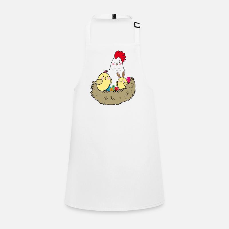 Happy Easter chicks in the nest Children's Apron