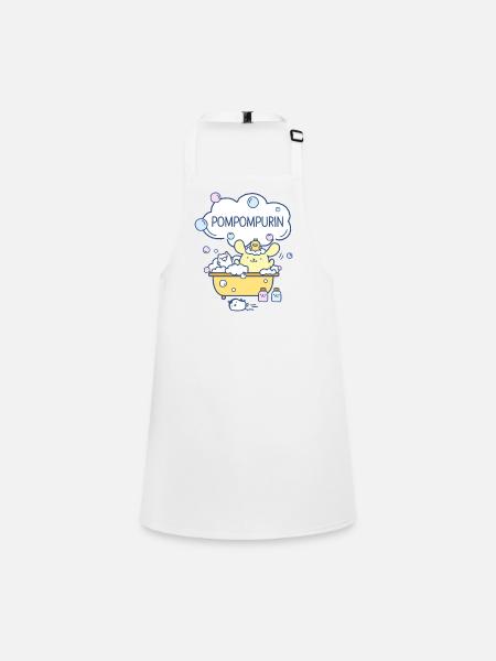 Pompompurin Bathes With Muffin, Custard, and Whip - Children's Apron - white - Front