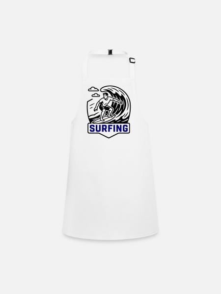 Surfeur symbole surfeur - Tablier Enfant - blanc - Devant