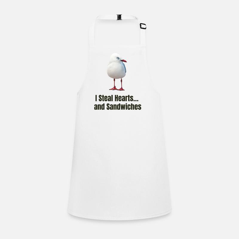 Whimsical Seagull with Heartwarming Message Children's Apron