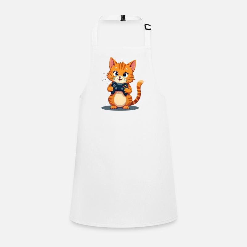 Kitten with game controller Children's Apron