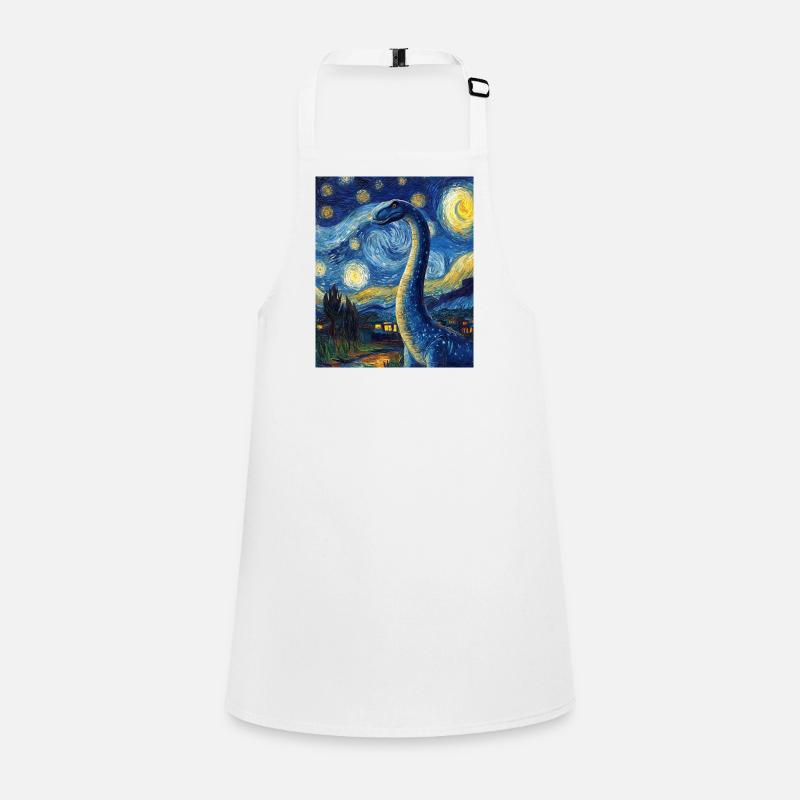 Brachiosaure Dino Style Van Gogh Étoilé Tablier Enfant