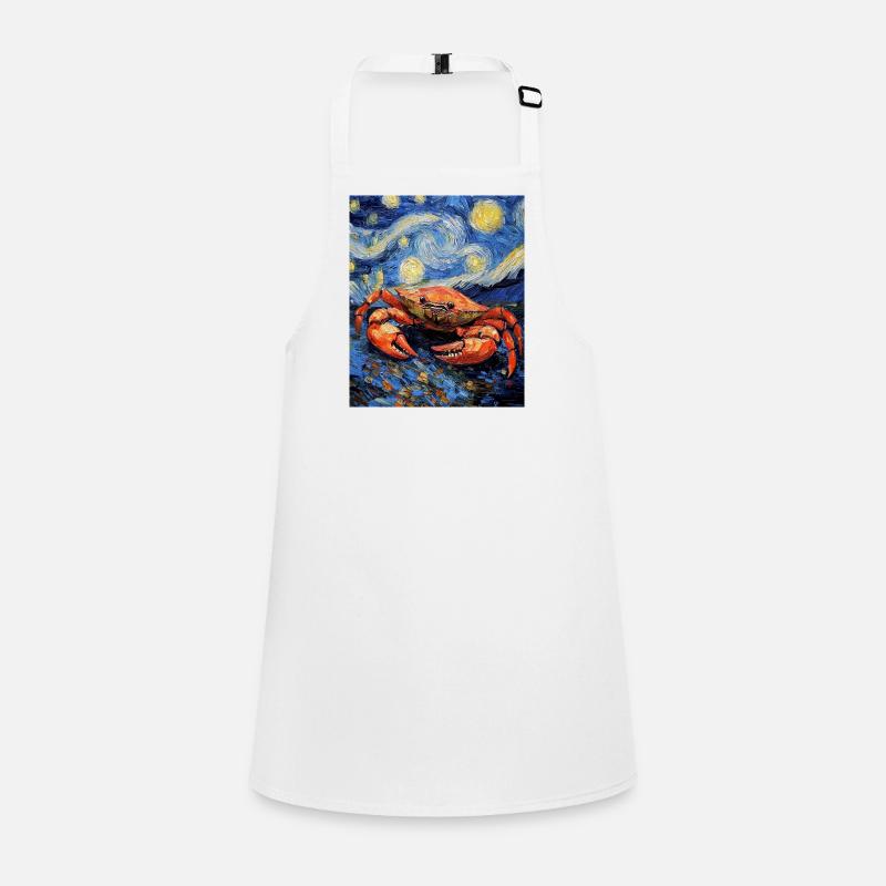Crabe style Van Gogh étoilé Tablier Enfant