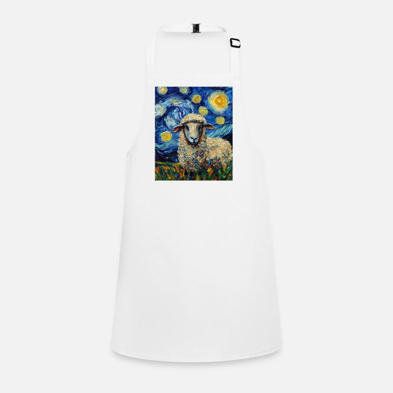 Mouton style Van Gogh Nuit étoilée Tablier Enfant