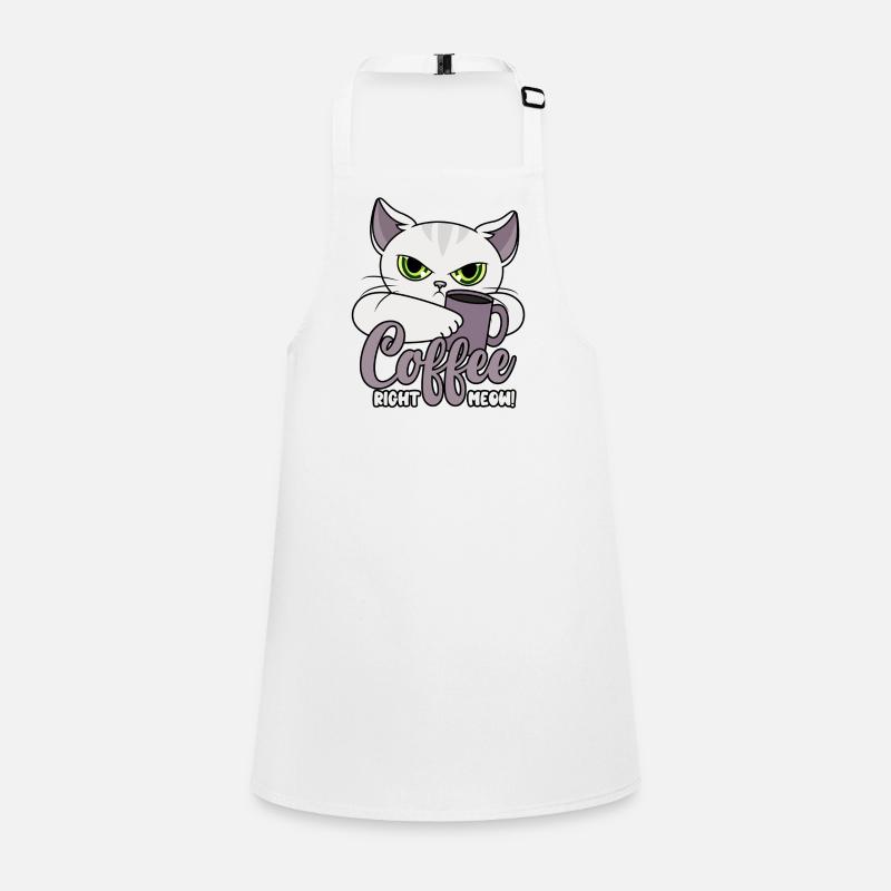 Coffee Right Meow - Cat with Coffee Cup - Coffee Children's Apron