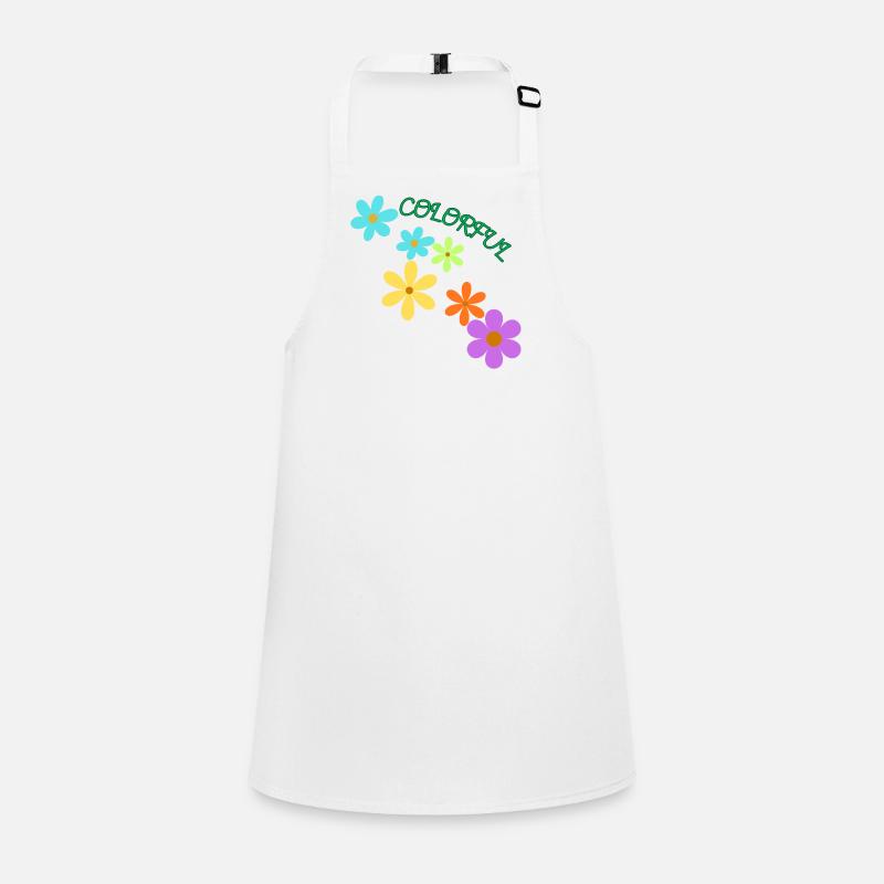 Mehrfarbige Gänseblümchen in floralem Bogen Schürze für Kinder