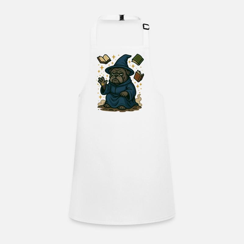 Bulldog Wizard Casting Magic Fantasy Cartoon Children's Apron