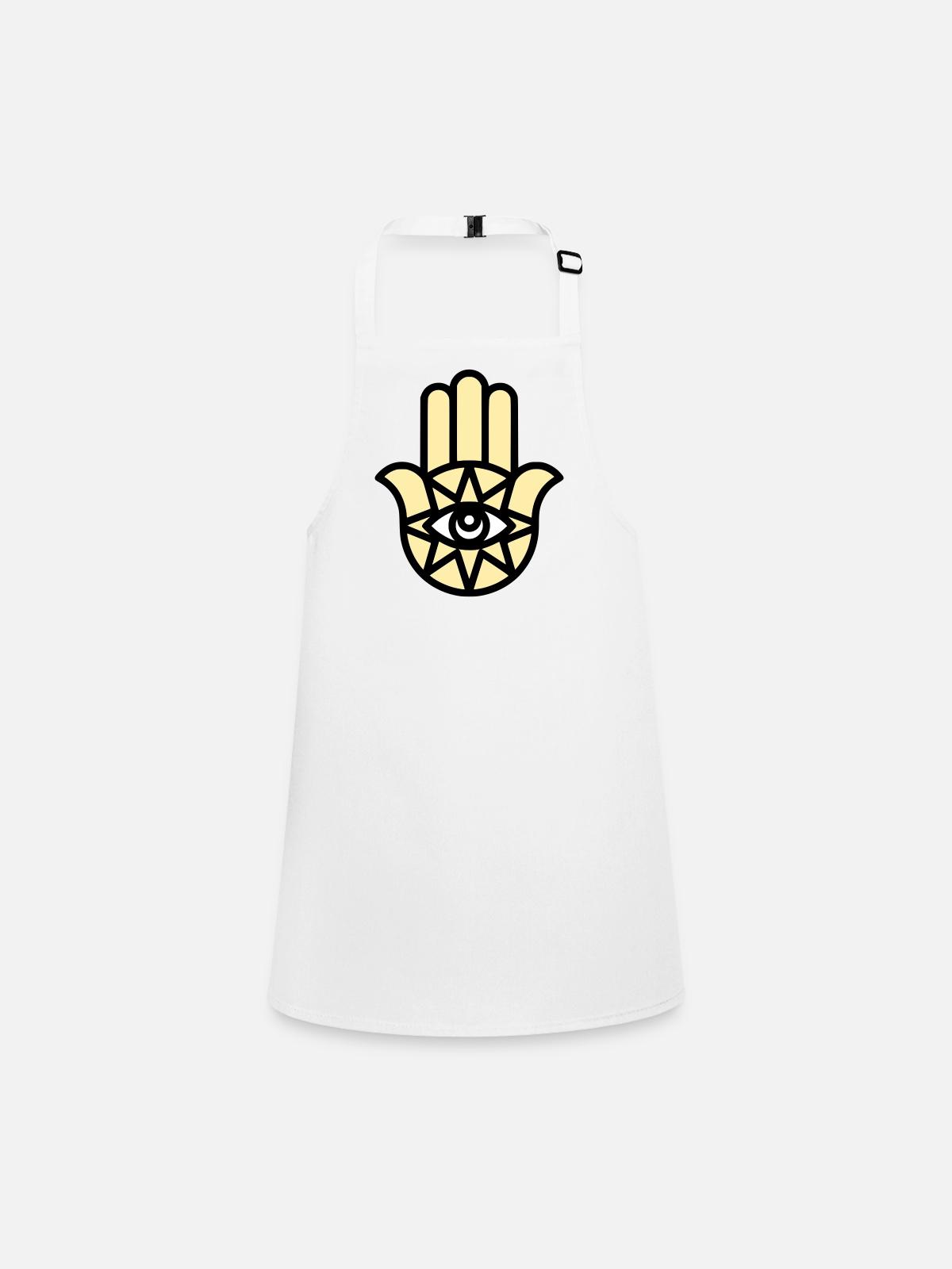 Hamsa Main de Fatima - Tablier Enfant - blanc - Devant
