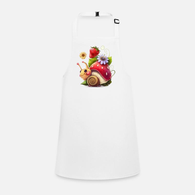 Escargot mignon - Tablier Enfant - blanc