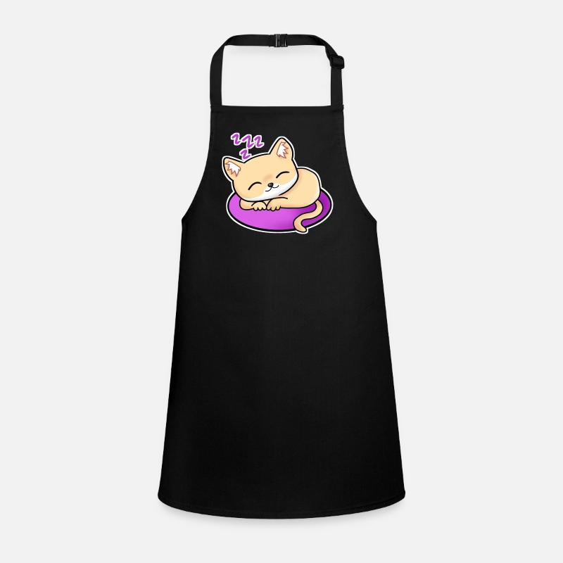 manqiwZzz Cat Sleeping Zzz Comic Children's Apron
