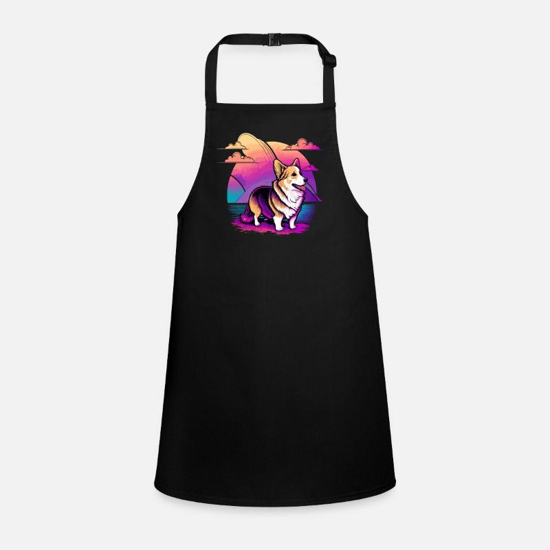Belle illustration d’art Corgi Tablier Enfant