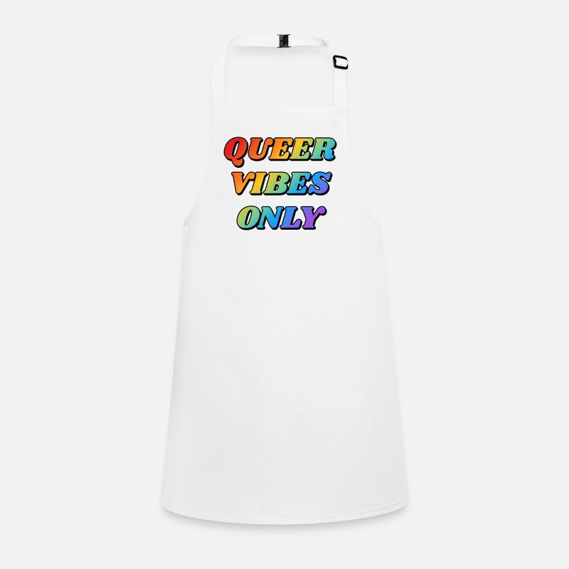 Queer Vibes Nur Regenbogenfarben Schürze für Kinder
