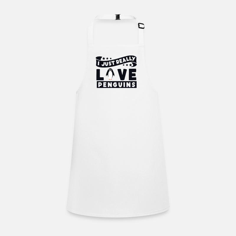 I Really Love Penguins Oiseau de mer Pingouin Tablier Enfant