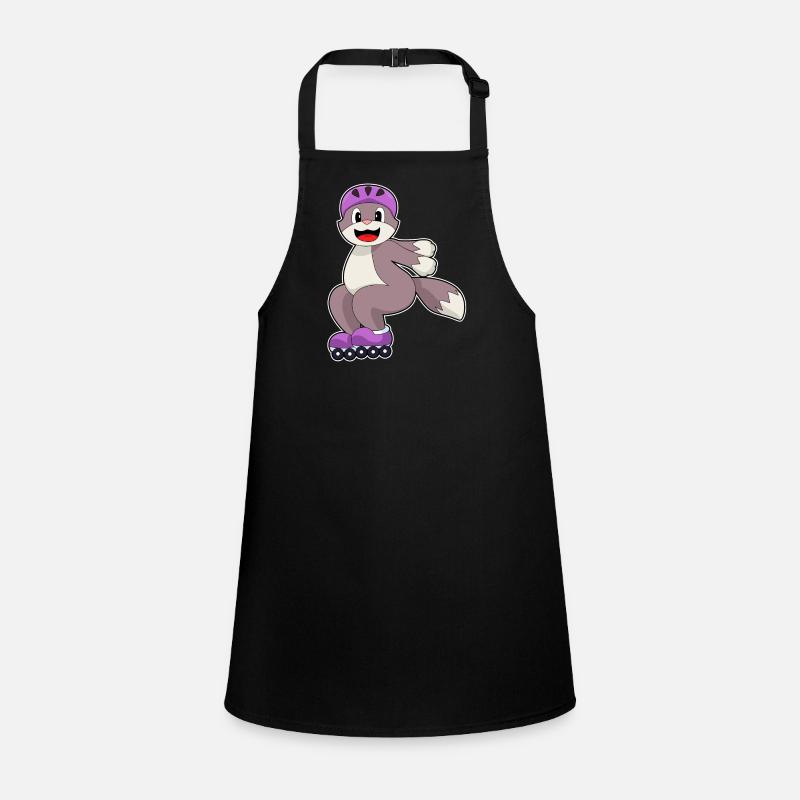 Cat with roller skates Children's Apron