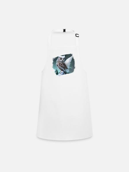 Snowy owl - Children's Apron - white - Front