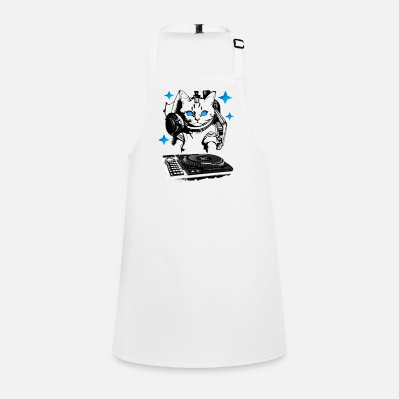DJ cat with mixer Children's Apron
