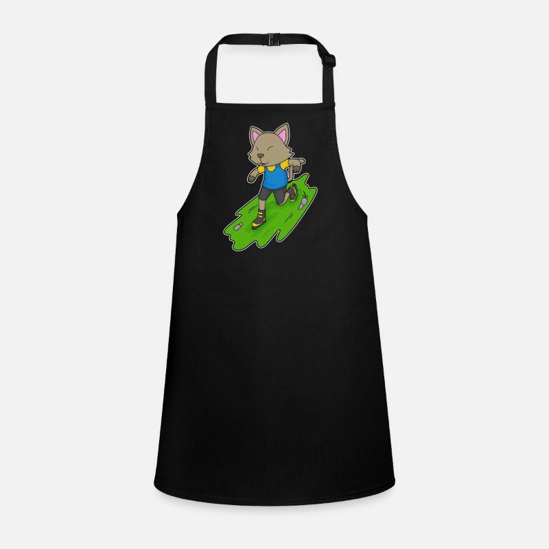Cat Inline Skating Roller Skates Children's Apron