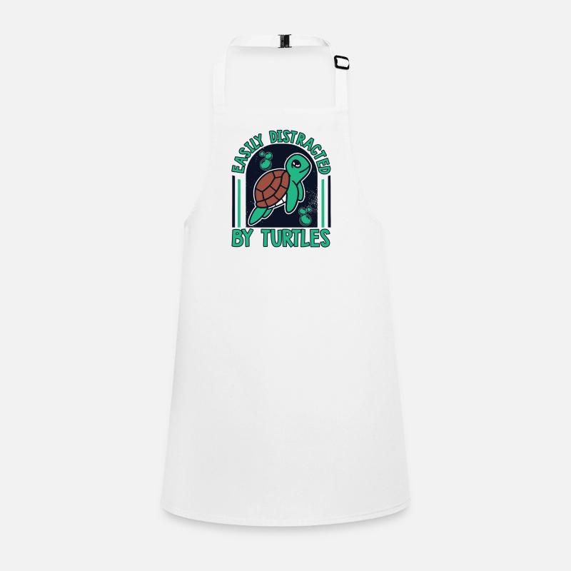 Easily Distracted By Turtles Aquatic Turtle Children's Apron