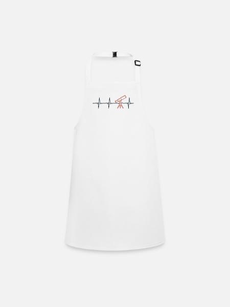 Astronomy Heartbeat Astronomy Photographer Cosmologist - Children's Apron - white - Front