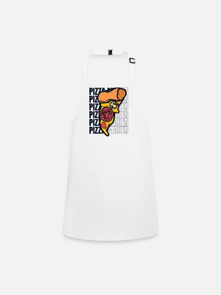 pizza maker pizza oven pizza pizza tray pizza maker - Children's Apron - white - Front