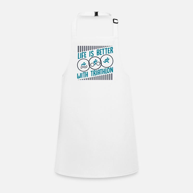 Life Is Better With Triathlon Training Triathlete Children's Apron