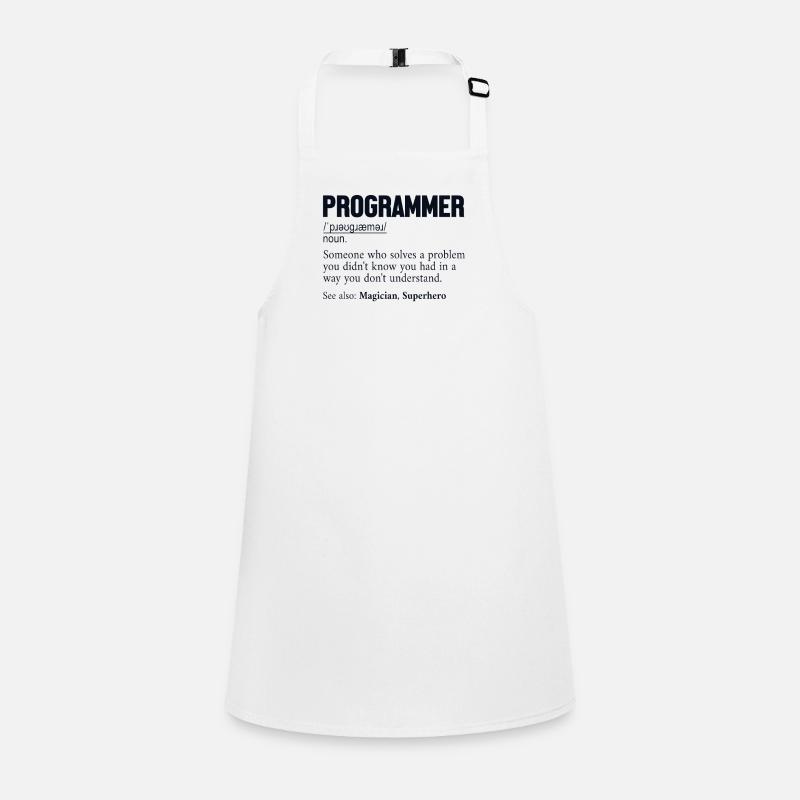 Programmeur Définition Développeur logiciel Codeur Tablier Enfant