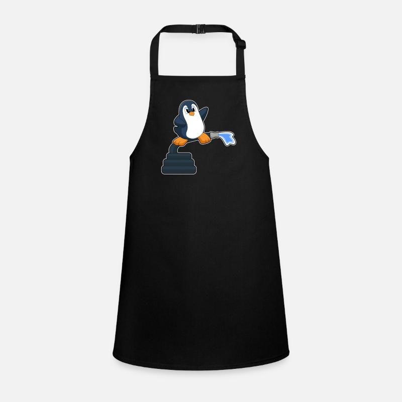 Penguin Firefighter Fire Hose Children's Apron