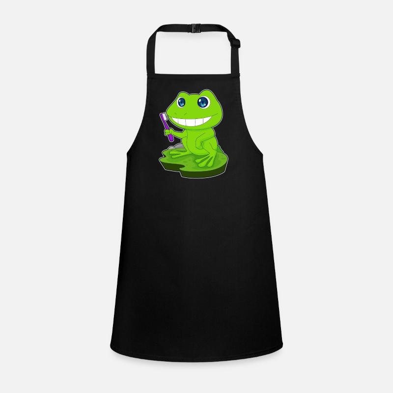 Frog Brushing Toothbrush Children's Apron