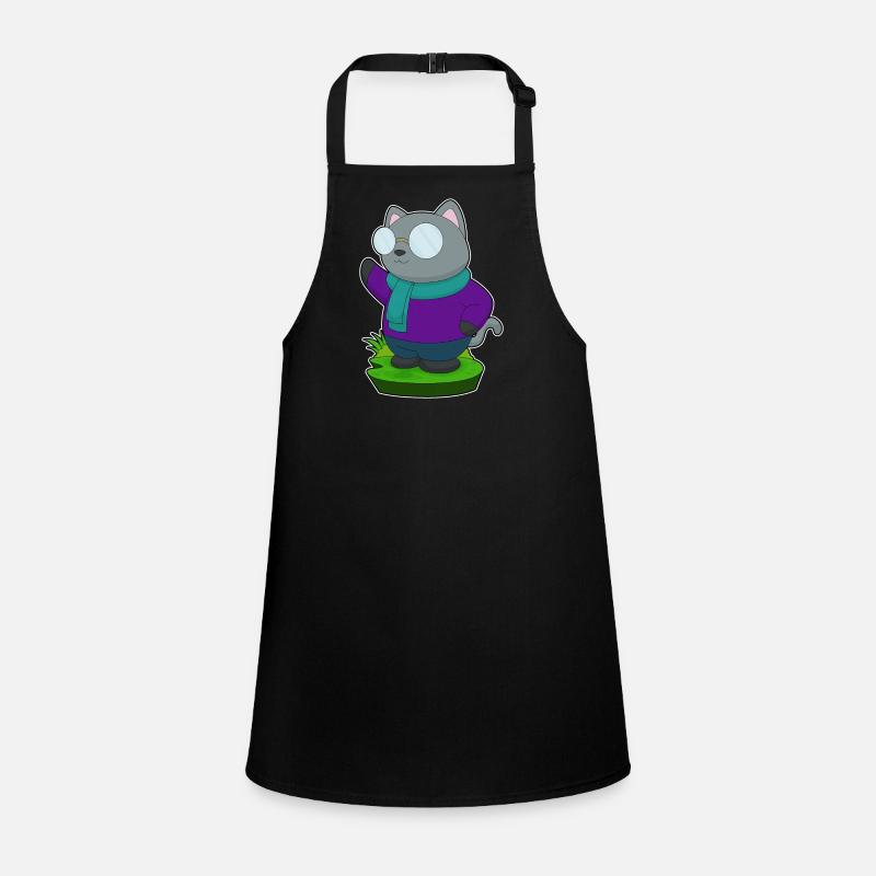 Cat Scarf Glasses Children's Apron