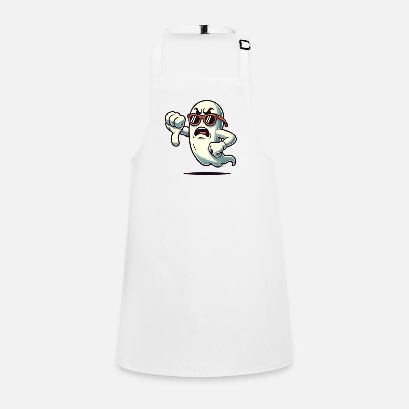 Cool Ghost Gives Thumbs Down Funny Halloween Children's Apron