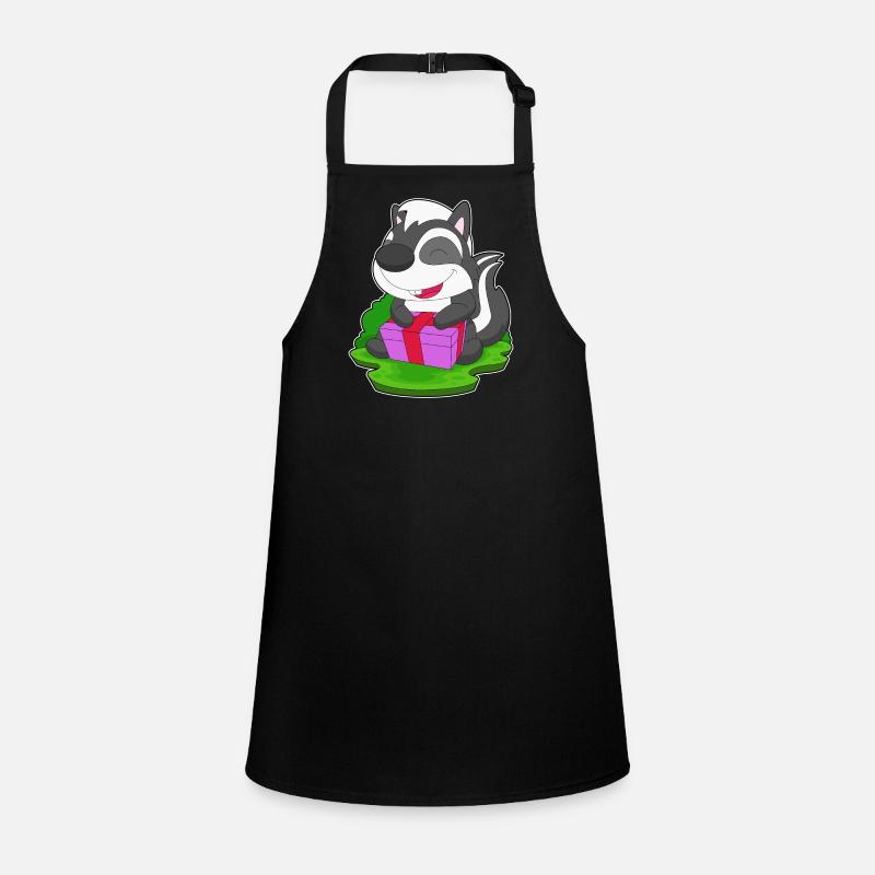 Skunk Christmas Package Children's Apron