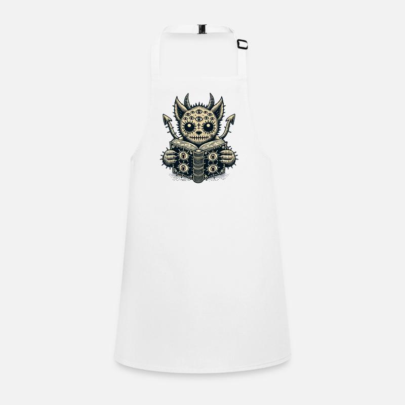 Goth Cat Devilish Demons Cat Horror Cat Children's Apron