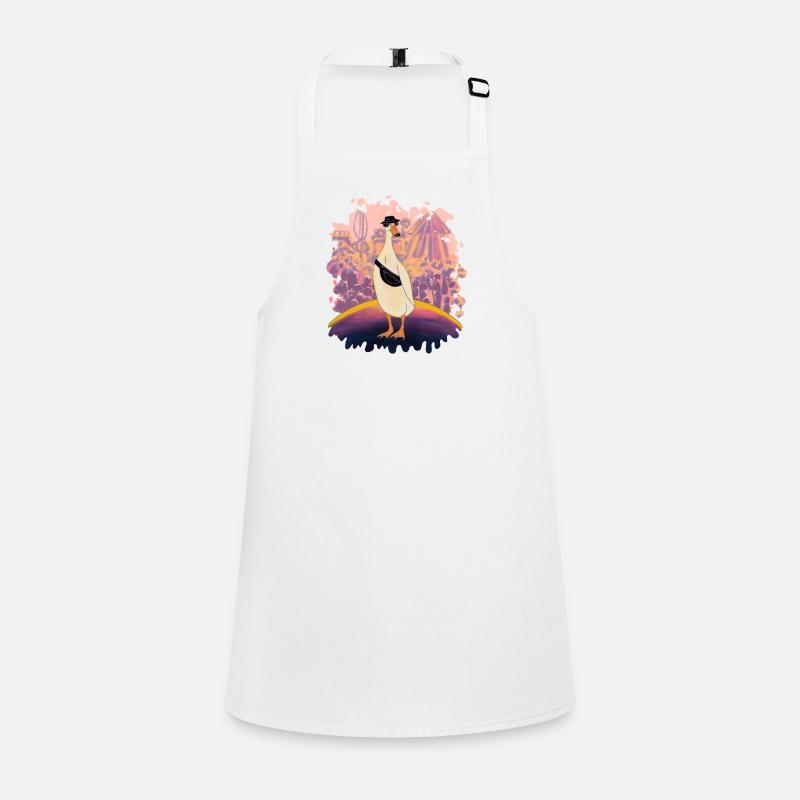 Party duck is at the start! - Children's Apron - white