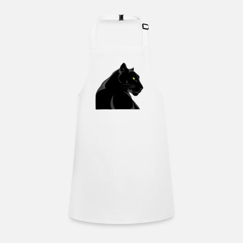 black panther - Children's Apron - white
