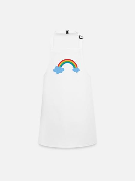 arc-en-ciel - Tablier Enfant - blanc - Devant