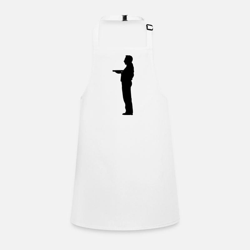 Waiter butler shadow figure Children's Apron
