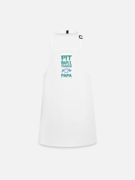 pit dog dad - Children's Apron - white - Front