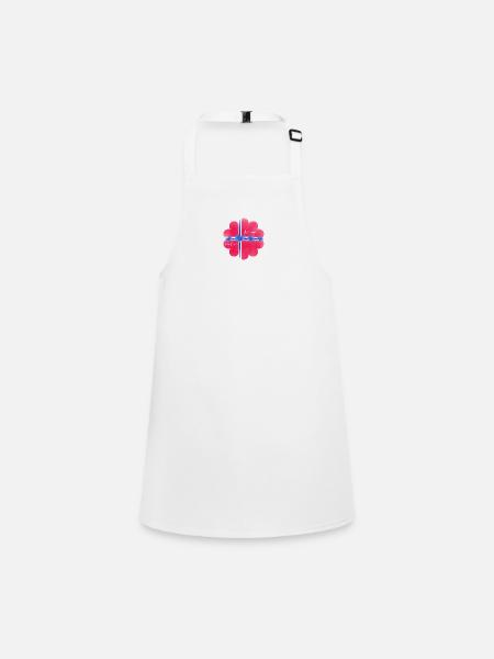 Norway Norway Flag Flowers - Children's Apron - white - Front