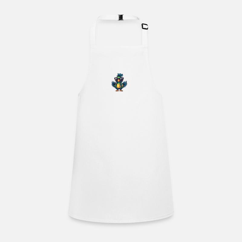 Peacock Bird Comic Cool Summer Children's Apron