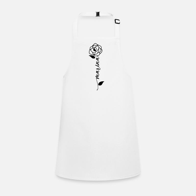 Marina Nom Prénom Nom Fleur Tablier Enfant