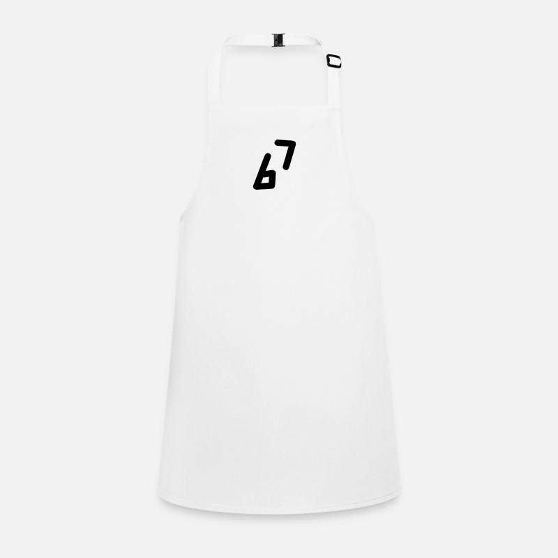 6 7 Number Black Children's Apron