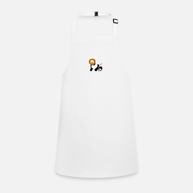 panda play with lion Children's Apron