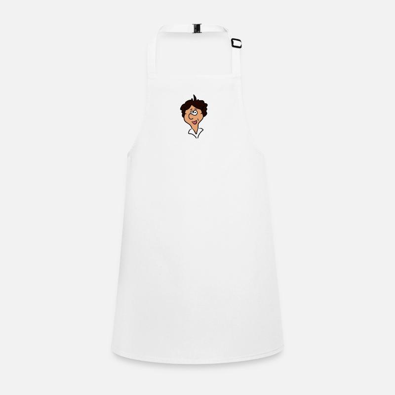 Bande dessinée Visage de femme heureuse Tablier Enfant