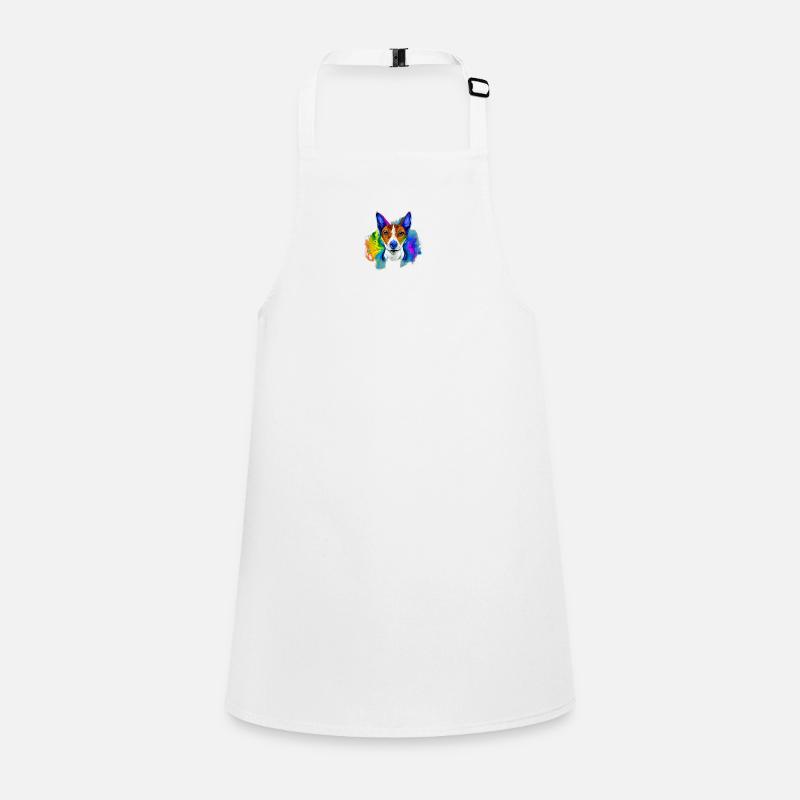 Basenji Design in Farbe Schürze für Kinder