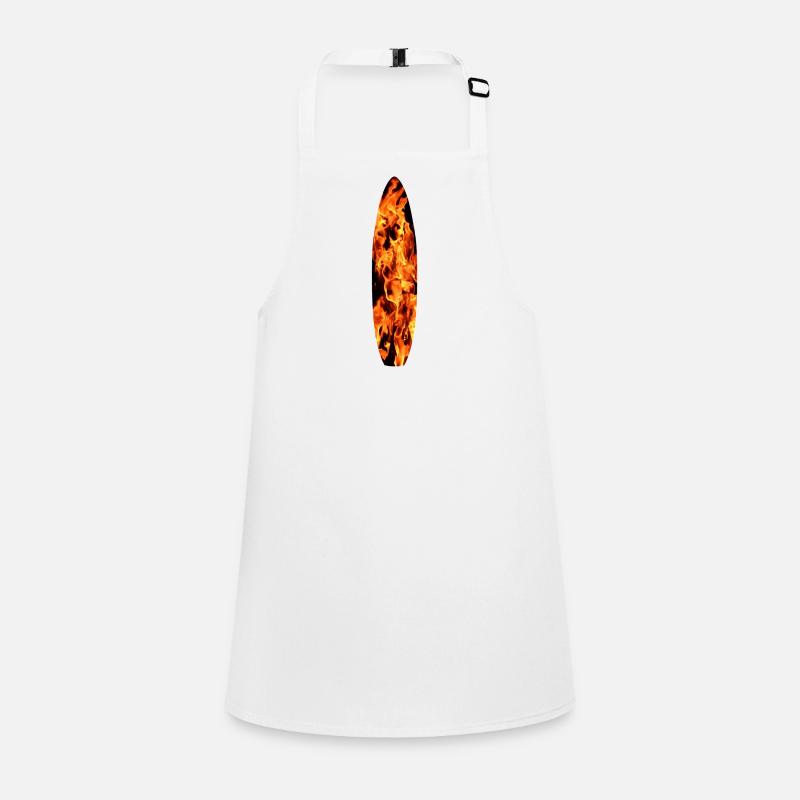 Surfboard in flames Children's Apron
