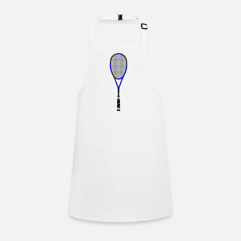 Squash Tennis Racket colorful blue black Children's Apron