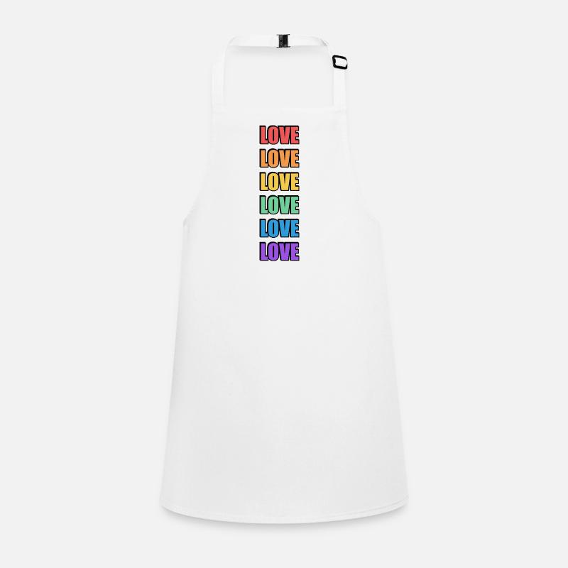 Fierté LGBT Rainbow Love Tablier Enfant