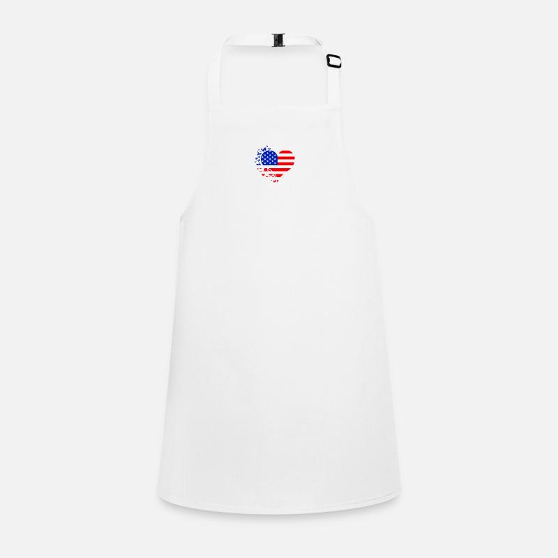 Heart US Flag Children's Apron