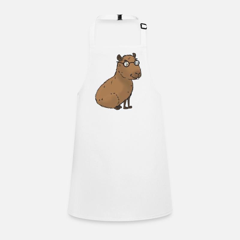 Capybara with glasses Children's Apron